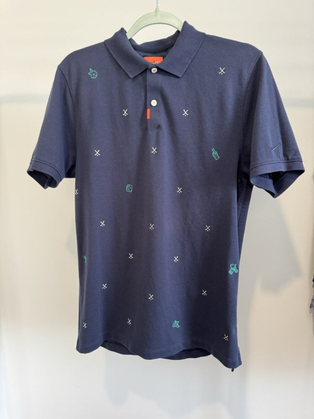 Nike Golf Polo Shirt Men's Medium Gray Dri-FIT Performance